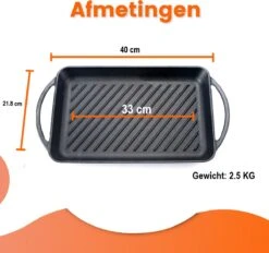 Kicinn Grillplaat - Gietijzer - Geëmailleerd - Incl. Accessoires - Ø 33 X 21.8 Cm (LxB) 10 Kicinn Grillplaat - Gietijzer - Geëmailleerd - Incl. Accessoires - Ø 33 X 21.8 Cm (LxB) -Woonwinkel 1200x1127 2