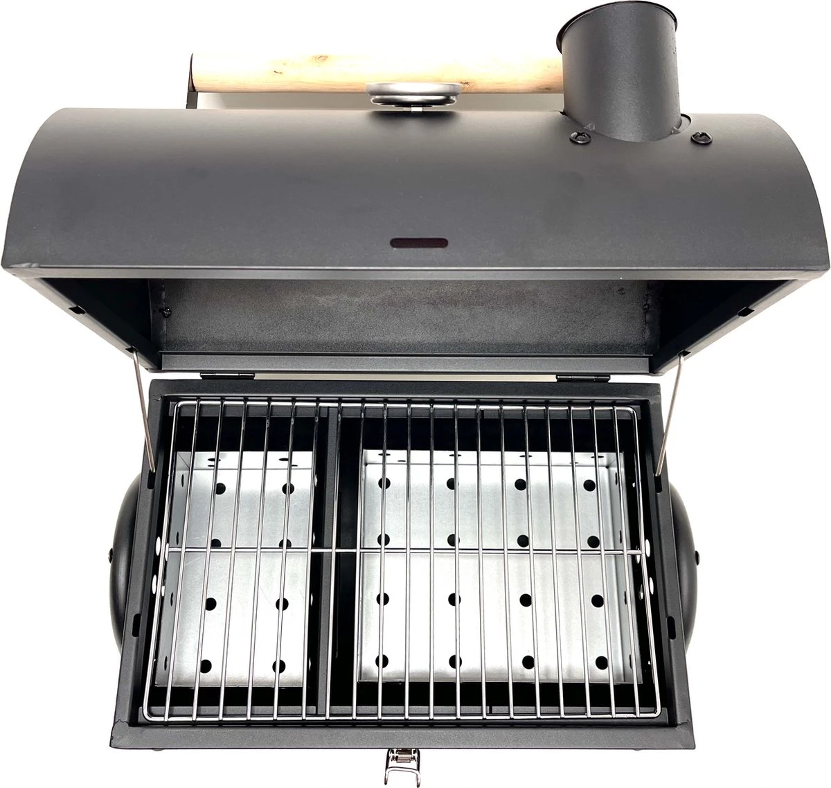 Compacte Draagbare Kolen BBQ Van Wolff BBQ - Handig Voor Op De Camping Op Het Strand Of In Een Park - Smoker Barbecue - Draagbare Lichtgewicht Bbq - Met Thermometer En Lucht Doorvoer. Laat Je Vlees Langzaam Garen. 4 Compacte Draagbare Kolen BBQ Van Wolff BBQ - Handig Voor Op De Camping Op Het Strand Of In Een Park - Smoker Barbecue - Draagbare Lichtgewicht Bbq - Met Thermometer En Lucht Doorvoer. Laat Je Vlees Langzaam Garen. - Afbeelding 2