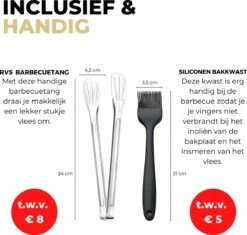 Ozocozy BBQ-ONE Houtskool Tafelbarbecue - Ø30 Cm- Zwart - Incl. Draagtas, Siliconen Bakkwast En RVS-Barbecuetang -Woonwinkel 1200x1141 4