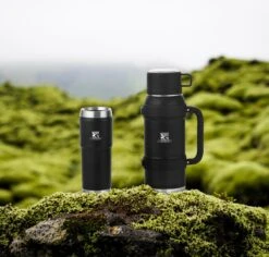 MacGyver RVS Thermoskan 1.5 Ltr – RVS Thermosbeker 0,55 Ltr - Langdurig Warm/koud - Zwart -Woonwinkel 1200x1145 3