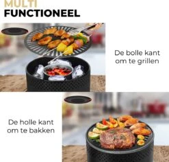 Ozocozy BBQ-ONE Houtskool Tafelbarbecue - Ø30 Cm- Zwart - Incl. Draagtas, Siliconen Bakkwast En RVS-Barbecuetang -Woonwinkel 1200x1146 3