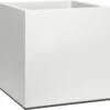 Elho Vivo Matt Finish Vierkant Wielen 40 - Grote Plantenbak Voor Binnen & Buiten - Gemaakt Van Gereycled Plastic - L 39 X W 39 X H 41 Cm - Wit -Woonwinkel 1200x1148 1