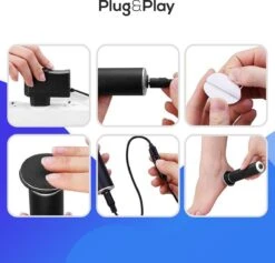 LifeWise Elektrische Eelt Verwijderaar - Voetvijl - 60 Vervangbare Schuurpads - Netstroom Adapter -Woonwinkel 1200x1153 12