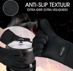 Sense Of Taste Ovenwanten - 2 Stuks - Ovenhandschoenen - Hittebestendig - 230°C - Siliconen - Zwart - Koken - Extra Lang -Woonwinkel 1200x1154 3