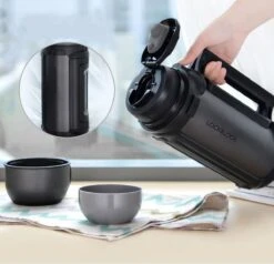 Lock&Lock Thermoskan - Isoleerkan - Thee En Koffie - Lekvrij - 1,5 Liter - RVS - Inklapbaar Handvat - Zwart -Woonwinkel 1200x1155 4