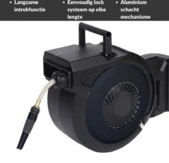 Buxibo - Wandslangenbox 20 Meter + 2 Meter - Tuinslang Met Haspel - 9 Sproei Standen - Slangenhouder 180° Draaibaar - Tuinslanghaspel Zwart+ Gratis Sproeier - Zwart -Woonwinkel 1200x1161 1