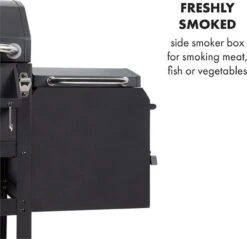 Klarstein Kingsville Double Barbecue - Houtskool- En Gasbarbecue - Smoker BBQ - Inclusief Deksels En Thermometer - Met 2 Roosters - Zwart -Woonwinkel 1200x1161 4