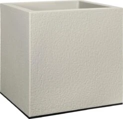 Elho Vivo Structure Finish Vierkant 40 - Plantenbak Voor Binnen & Buiten - Ø 39 X H 41 - Grijs/Warm Grijs -Woonwinkel 1200x1163 2