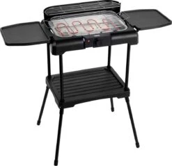 Princess 112250 Elektrische BBQ Met Zijplanken - BBQ - 40x25cm - Met En Zonder Statief Te Gebruiken - Met Zijplankjes - Ook Te Gebruiken Als Tafelgrill - 2200W -Woonwinkel 1200x1163 8