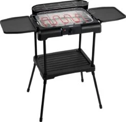 Princess 112250 Elektrische BBQ Met Zijplanken - BBQ - 40x25cm - Met En Zonder Statief Te Gebruiken - Met Zijplankjes - Ook Te Gebruiken Als Tafelgrill - 2200W -Woonwinkel 1200x1164 4