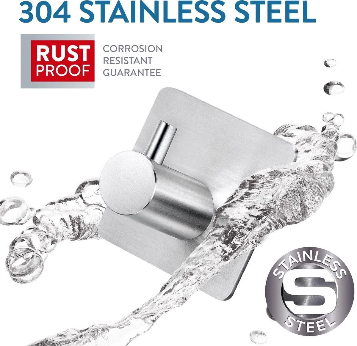 Tatkraft George Heavy Duty Zelfklevende Wandhaakjes - RVS Handdoekhouder Haak - Muur Ophang Zelfklevend Muurhaak Ophanghaakjes - Handdoekklem Keuken Ophanghaak Zonder Boren - Wand Theedoek / Handdoek Houder - Universeel Gebruik - Set Van 4 Stuks 9 Tatkraft George Heavy Duty Zelfklevende Wandhaakjes - RVS Handdoekhouder Haak - Muur Ophang Zelfklevend Muurhaak Ophanghaakjes - Handdoekklem Keuken Ophanghaak Zonder Boren - Wand Theedoek / Handdoek Houder - Universeel Gebruik - Set Van 4 Stuks - Afbeelding 7