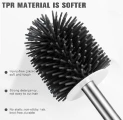 Fleau Luxe WC Borstel Met Houder - Siliconen Toiletborstel - Hygiënisch & Antibacterieel - Vrijstaand Of Hangend - Wit -Woonwinkel 1200x1169 10