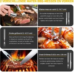 Saveur Royal® 35-delige Barbecue Gereedschapset In Roestvrij Staal - BBQ Grill Set Met Draagtas - Barbecuegerei-sets - Barbecue Accessoires Gereedschap - 35-delig -Woonwinkel 1200x1170 10