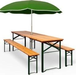 Casaria Tuinset Hout – 2 Banken 1Tafel Inklapbaar - 170x46x75cm -Woonwinkel 1200x1170 2