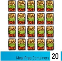 Meal Prep Bakjes - 20 Stuks - 1 Compartiment - Lunchbox - Diepvriesbakjes - Vershoudbakjes - Plastic Bakjes Met Deksel - Magnetron Bakjes Met Deksel - Meal Prep - Vershouddoos - 1L - BPA Vrij - Fitcrafters 19 Meal Prep Bakjes - 20 Stuks - 1 Compartiment - Lunchbox - Diepvriesbakjes - Vershoudbakjes - Plastic Bakjes Met Deksel - Magnetron Bakjes Met Deksel - Meal Prep - Vershouddoos - 1L - BPA Vrij - Fitcrafters -Woonwinkel 1200x1171