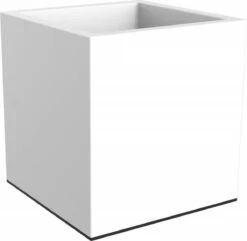Elho Vivo Matt Finish Vierkant Wielen 40 - Grote Plantenbak Voor Binnen & Buiten - Gemaakt Van Gereycled Plastic - L 39 X W 39 X H 41 Cm - Wit -Woonwinkel 1200x1171 3