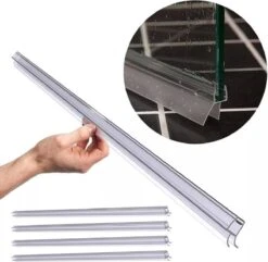 Minismus Douchedeurafdichting Met Waterkering (2 Strips Van 1 Meter, Makkelijk Inkortbaar) - Waterstopper Geschikt Voor Glas Van 6 Tot 8 Mm - Douchedorpel - Lekstrip Voor Horizontale Bevestiging -Woonwinkel 1200x1173 12