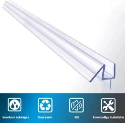 Minismus Douchedeurafdichting Met Waterkering (2 Strips Van 1 Meter, Makkelijk Inkortbaar) - Waterstopper Geschikt Voor Glas Van 6 Tot 8 Mm - Douchedorpel - Lekstrip Voor Horizontale Bevestiging -Woonwinkel 1200x1175 7