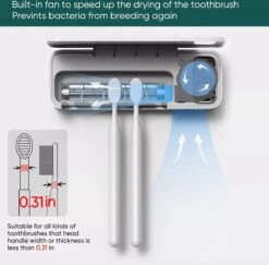 UV-Brush | Tandenborstelhouder Antibacterieel | Steriliserend UV Licht | Hangend | Zwart | Badkamer | Nieuw Model Met Ventilator 18 UV-Brush | Tandenborstelhouder Antibacterieel | Steriliserend UV Licht | Hangend | Zwart | Badkamer | Nieuw Model Met Ventilator -Woonwinkel 1200x1180 4