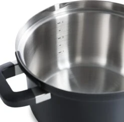 BK Flow Cool Black Glas Kookpannenset - 4-delig - Zwart - Glazen Deksel - Veilig Afgietsysteem - Inductie -Woonwinkel 1200x1182 1