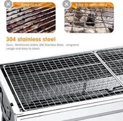 Uten - Houtskoolbarbecue - Opvouwbare Barbecue - Houtskoolbarbecues - Draagbare Camping Barbecue - 430 Roestvrij Staal Grill BBQ - 5-10 Persoon Tuin Buitenfeest - Zilver 16 Uten - Houtskoolbarbecue - Opvouwbare Barbecue - Houtskoolbarbecues - Draagbare Camping Barbecue - 430 Roestvrij Staal Grill BBQ - 5-10 Persoon Tuin Buitenfeest - Zilver -Woonwinkel 1200x1184 6