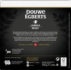 Douwe Egberts Lungo Decaf (6) - 10 X 20 Koffiecups -Woonwinkel 1200x1186 4