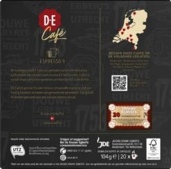 Douwe Egberts D.E Café Espresso Koffiecups - Intensiteit 9/12 - 10 X 20 Capsules -Woonwinkel 1200x1186 5