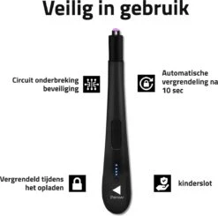 Oplaadbare Lange Elektrische Aansteker - Zwart - Duurzame Plasma Aansteker - Inclusief Cadeauverpakking - BBQ - Kaarsen -Woonwinkel 1200x1190 11