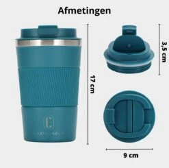 Castagnola Design RVS Koffiebeker To Go - Blauw - 380ml - Thermosbeker - Theebeker -Woonwinkel 1200x1191 19
