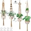 4 Stuks Luxe Jute Plantenhangers - Boho Handgeweven Katoen Hangpot Voor Binnen/Buiten - Hangende Bloempot Met Kralen - Macramé Touw/Koord Hangplant Houder - Bohemian Wandhanger Decoratie - Plant Hanger - Verticale Tuin Bloempothouder Planthanger -Woonwinkel 1200x1191 6