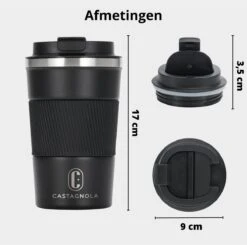 Castagnola Design RVS Koffiebeker To Go - Zwart - 380ml - Thermosbeker - Theebeker -Woonwinkel 1200x1191 9