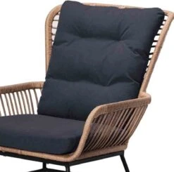 BUITEN Living Dex Wicker Loungestoel Tuin Incl. Wicker Voetenbank | Wicker + Aluminium | Bamboe Antraciet -Woonwinkel 1200x1192 2