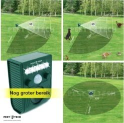Pest-Tech PT-221 | Ultrasone Kattenverjager Op Zonneenergie | Kattenschrik | Marterverjager | Dierenverjager | Kattenafweermiddel | Ongedierte Verjager - Met USB Oplaadkabel -Woonwinkel 1200x1193 2