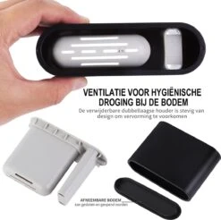 Lopoleis WC Borstel – Toiletborstel – Gesloten Bodem – WC Borstel Met Randreiniger – Siliconen – Zwart – WC Borstel Met Houder – Vrijstaand – Hangend – WC Borstel En Houder -Woonwinkel 1200x1194 11