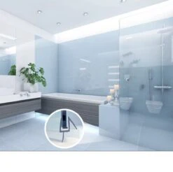 Minismus Douchedeurafdichting Met Waterkering (2 Strips Van 1 Meter, Makkelijk Inkortbaar) - Waterstopper Geschikt Voor Glas Van 6 Tot 8 Mm - Douchedorpel - Lekstrip Voor Horizontale Bevestiging -Woonwinkel 1200x1195 20