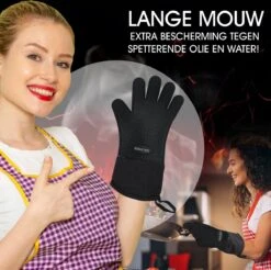 Sense Of Taste Ovenwanten - 2 Stuks - Ovenhandschoenen - Hittebestendig - 230°C - Siliconen - Zwart - Koken - Extra Lang -Woonwinkel 1200x1196 3