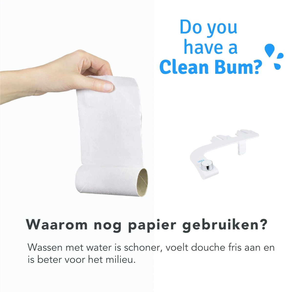 Clean Bum® Elegance Plus Bidet WC- Dubbele Sproeikop - Easy Fit Systeem 10 Clean Bum® Elegance Plus Bidet WC- Dubbele Sproeikop - Easy Fit Systeem - Afbeelding 8