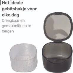 Gebitsbakje - Beugelbakje - Incl. Lekbakje - Roze - Voor - Beugel - Kunstgebit - Prothese - Beugelbakje - Beugeldoosje - Bakje -Woonwinkel 1200x1199 27