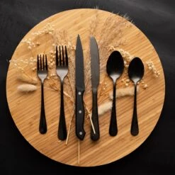OEC Kitchen Bestekset 36-delig - Zwart - 6 Persoons - Steakmessen - Messen - Vorken - Lepels - RVS -Woonwinkel 1200x1200 1069