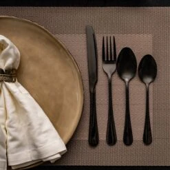 OEC Kitchen Bestekset 36-delig - Zwart - 6 Persoons - Steakmessen - Messen - Vorken - Lepels - RVS -Woonwinkel 1200x1200 1070