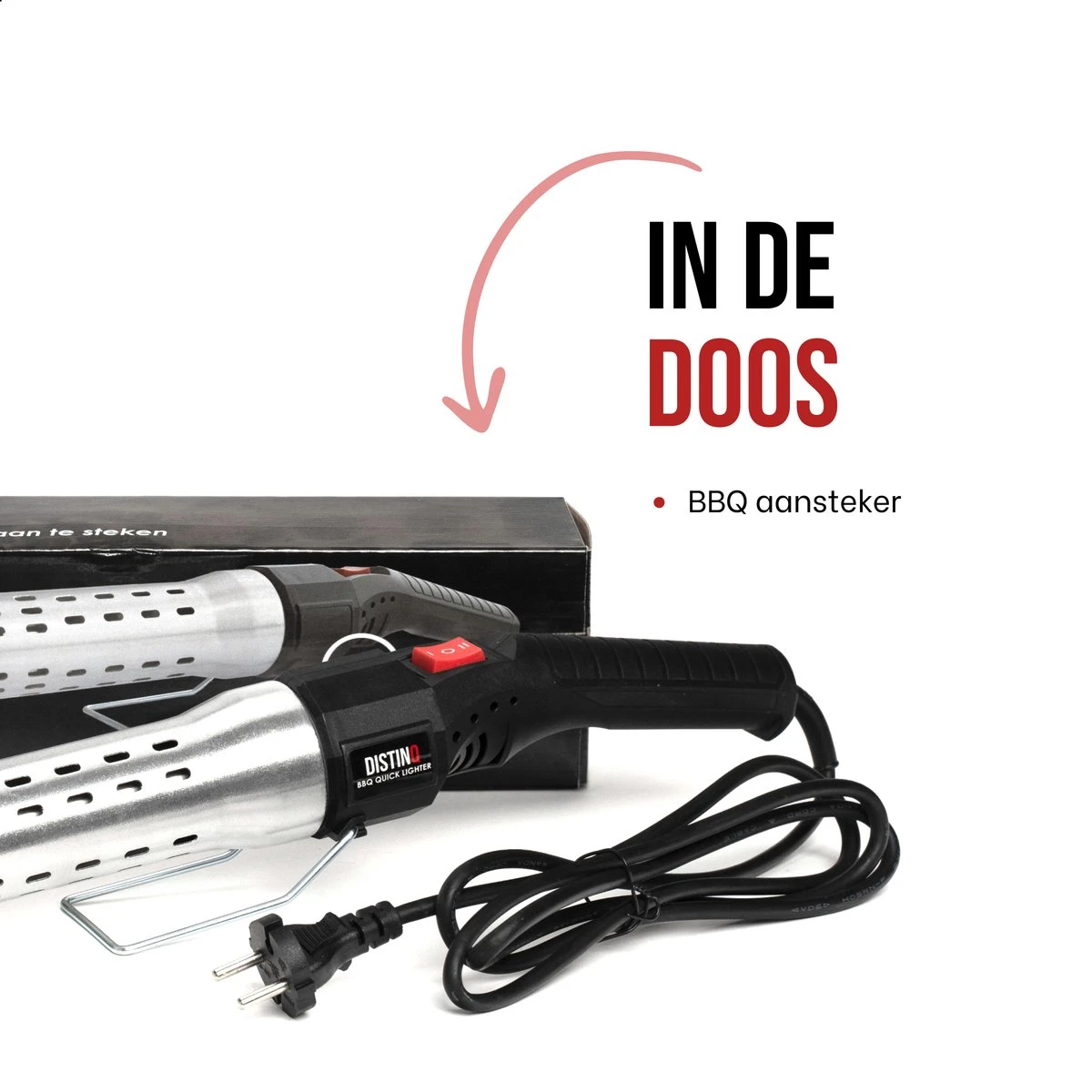 DistinQ BBQ Lighter Aansteker - Elektrische Barbecue Looftlighter Houtskool Starter Voor Barbecue, Grill En Open Haard - 2000 Watt 12 DistinQ BBQ Lighter Aansteker - Elektrische Barbecue Looftlighter Houtskool Starter Voor Barbecue, Grill En Open Haard - 2000 Watt - Afbeelding 10