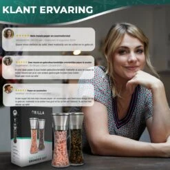 Peper En Zoutmolen Set - RVS Zout En Peperstel - Zoutvaatje En Pepermolen - 2 In 1 -Woonwinkel 1200x1200 1129