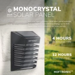 4x HOFTRONIC Dono - Solar Wandlamp Buiten - IP65 Waterdicht - Wintersolar Technologie Monokristal Zonnepaneel - 3000K Warm Wit (sfeervol) - Solar Tuinverlichting Zonne Energie -Woonwinkel 1200x1200 122
