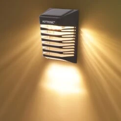 4x HOFTRONIC Dono - Solar Wandlamp Buiten - IP65 Waterdicht - Wintersolar Technologie Monokristal Zonnepaneel - 3000K Warm Wit (sfeervol) - Solar Tuinverlichting Zonne Energie -Woonwinkel 1200x1200 125