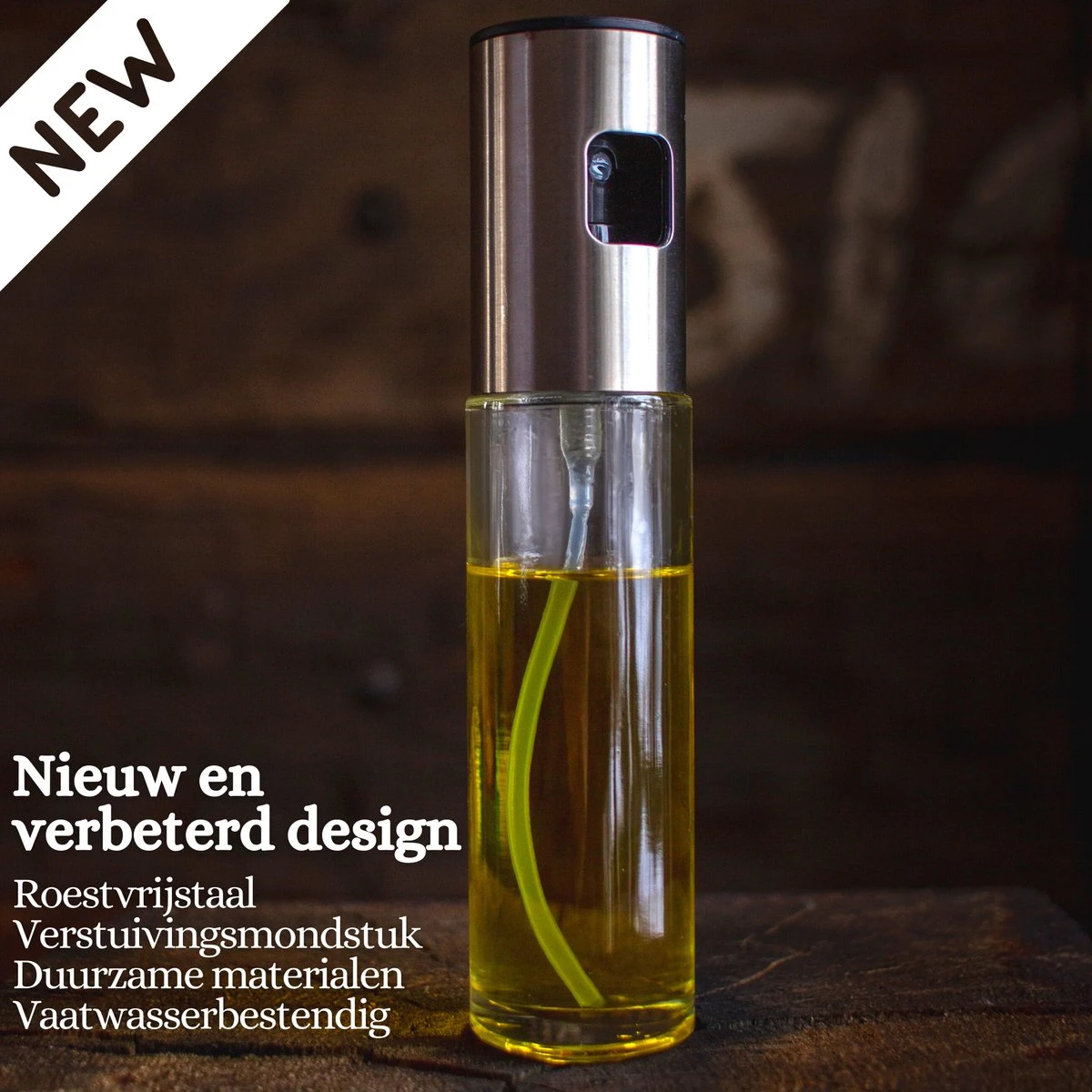 BooGoo® - RVS Olijfolie Sprayer Extreme Deluxe - Olijfolie Fles Verstuiver Voor Keuken - Oliespray - Oliefles - BBQ Accesoires - Olie Pomp Bakspray - Cooking Spray 4 BooGoo® - RVS Olijfolie Sprayer Extreme Deluxe - Olijfolie Fles Verstuiver Voor Keuken - Oliespray - Oliefles - BBQ Accesoires - Olie Pomp Bakspray - Cooking Spray - Afbeelding 2