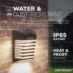 4x HOFTRONIC Dono - Solar Wandlamp Buiten - IP65 Waterdicht - Wintersolar Technologie Monokristal Zonnepaneel - 3000K Warm Wit (sfeervol) - Solar Tuinverlichting Zonne Energie -Woonwinkel 1200x1200 127