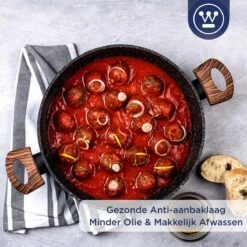 Westinghouse Hapjespan Inductie - Ø 32 Cm - Zwart Marmer - Speciale Editie - Met Deksel -Woonwinkel 1200x1200 1316