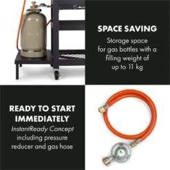 Klarstein Kingsville Double Barbecue - Houtskool- En Gasbarbecue - Smoker BBQ - Inclusief Deksels En Thermometer - Met 2 Roosters - Zwart -Woonwinkel 1200x1200 1332