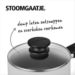 BRABANTIA INDU+ Steelpan Met Deksel - Keramische Antiaanbaklaag - Ø 16 Cm - Inductie - Pfas Vrij -Woonwinkel 1200x1200 1369