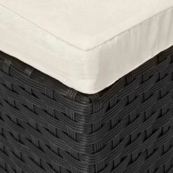 Casaria Polyrattan Zonne-Eiland Ø185cm – Incl. Kussens - Zwart Crème -Woonwinkel 1200x1200 138